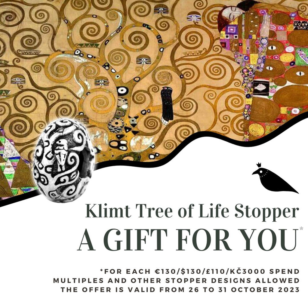 Black Raven - Klimt Tree of Life stopper