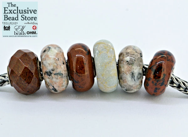 Exclusive Bead set of 6 Stone beads offer Retired