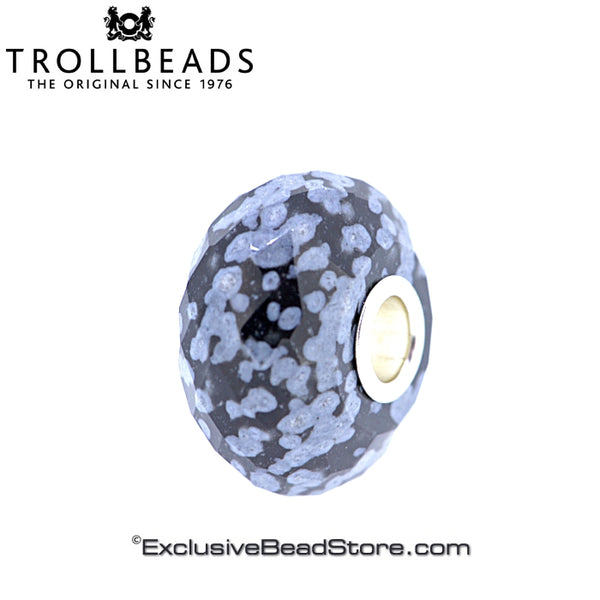Trollbeads Snowflake Obsidian Facet  Limited Edition