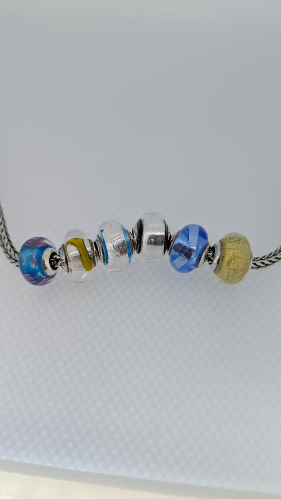 Charmlinks Set of 6 Murano Glass Beads Pastels