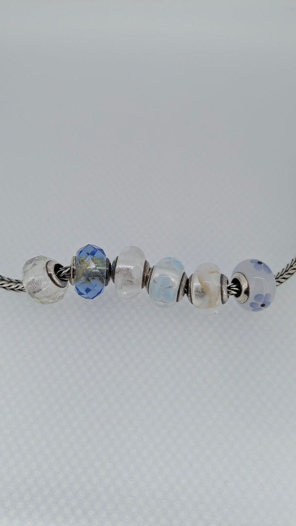 Charmlinks Set of 6 Murano Glass Beads Ice