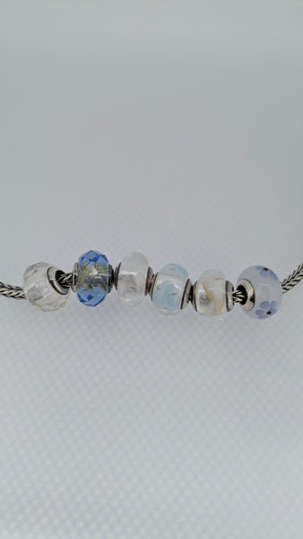 Charmlinks Set of 6 Murano Glass Beads Ice