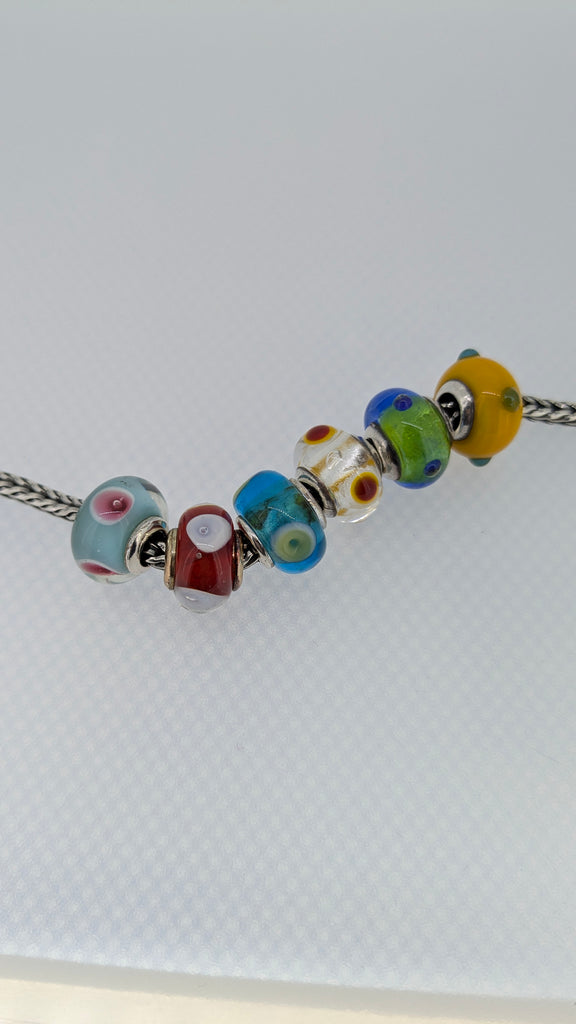 Charmlinks Set of 6 Murano Glass Beads Assorted