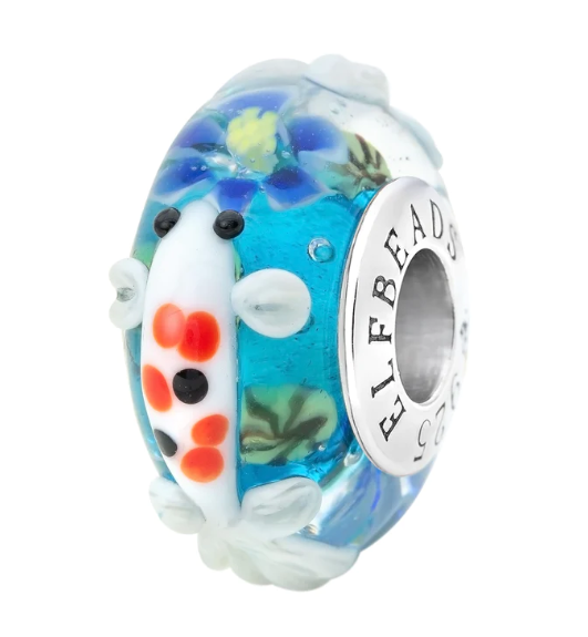 Elfbeads Koi Flowerpond Sapphire Lily Blossom