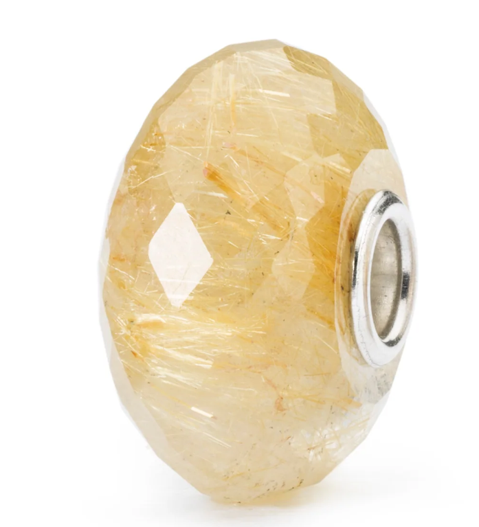 Trollbead Golden Rutilated Quartz Bead