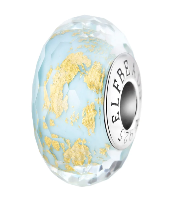 Elfbeads Blue Glaze Spark Fractal