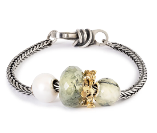 Trollbeads Round Prehnite Facet Bead