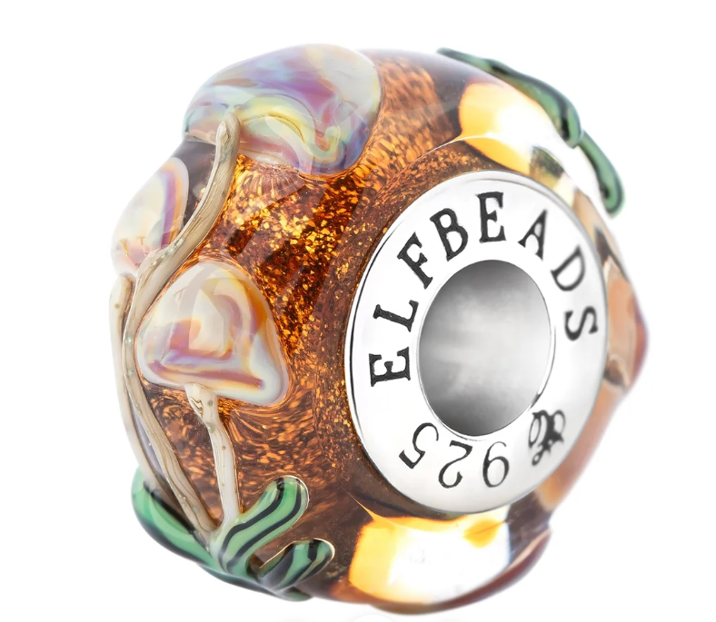 Elfbeads Lucky Amberlight Mushrooms