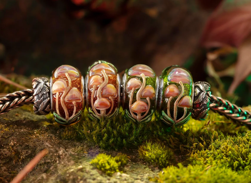 Elfbeads Amberlight Mushrooms