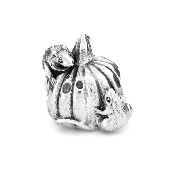 Black Raven Pumpkin Mice Silver