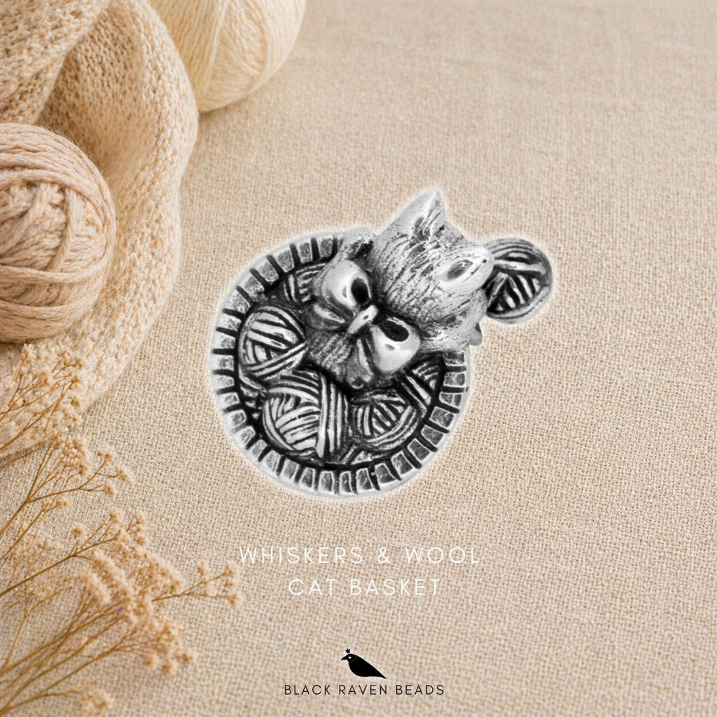 Black Raven Whiskers & Wool - Cat Basket