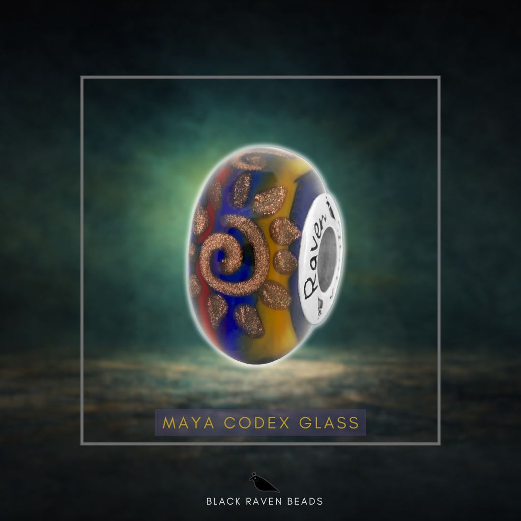 Black Raven Maya Codex Glass