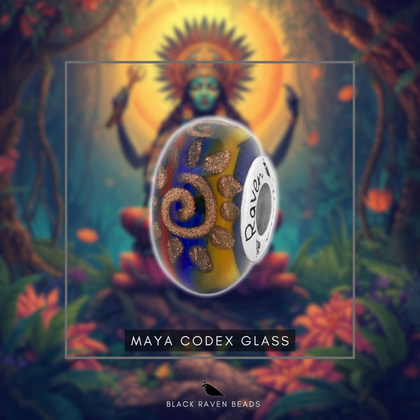 Black Raven Maya Codex Glass
