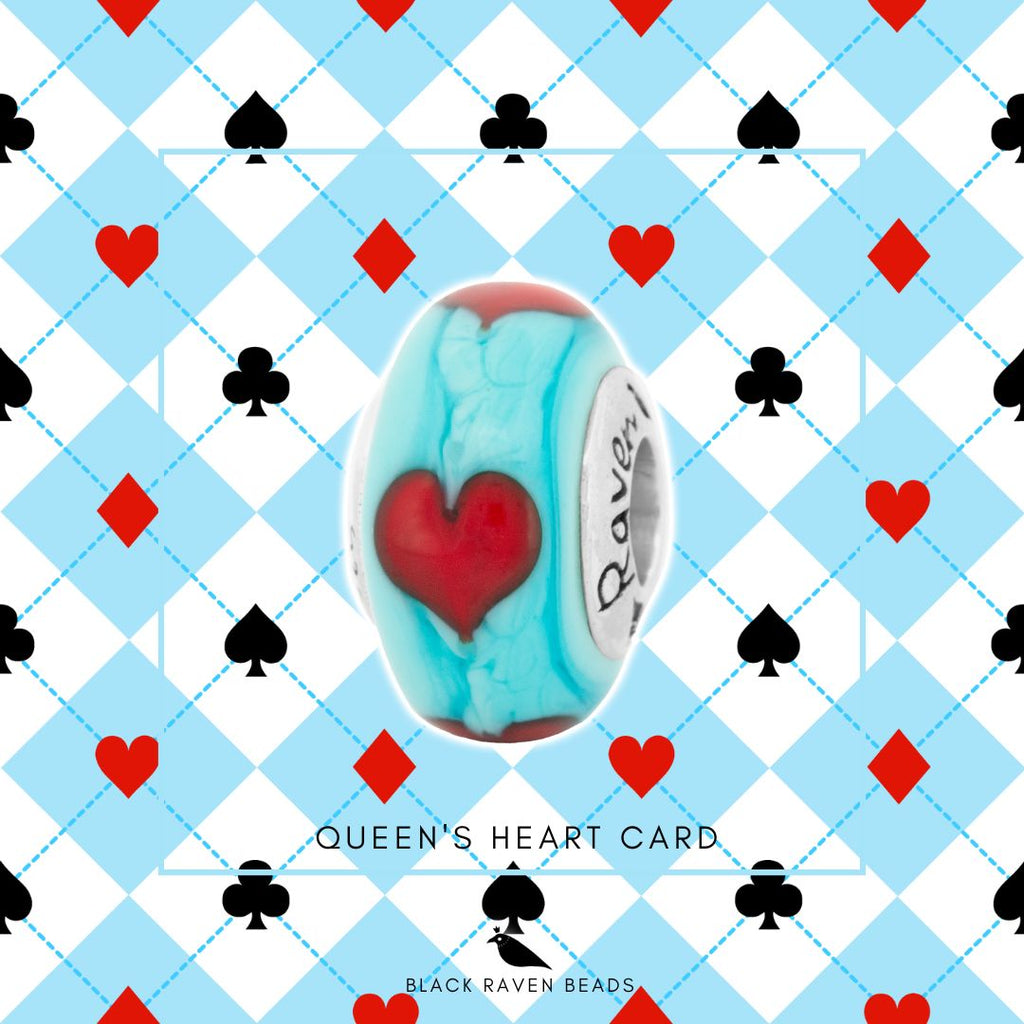 Black Raven Queens Heart Card