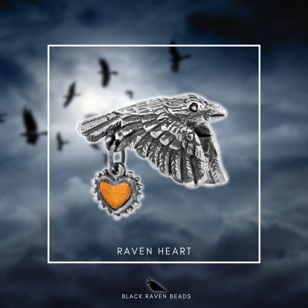 Black Raven Raven Heart (2-Tone)