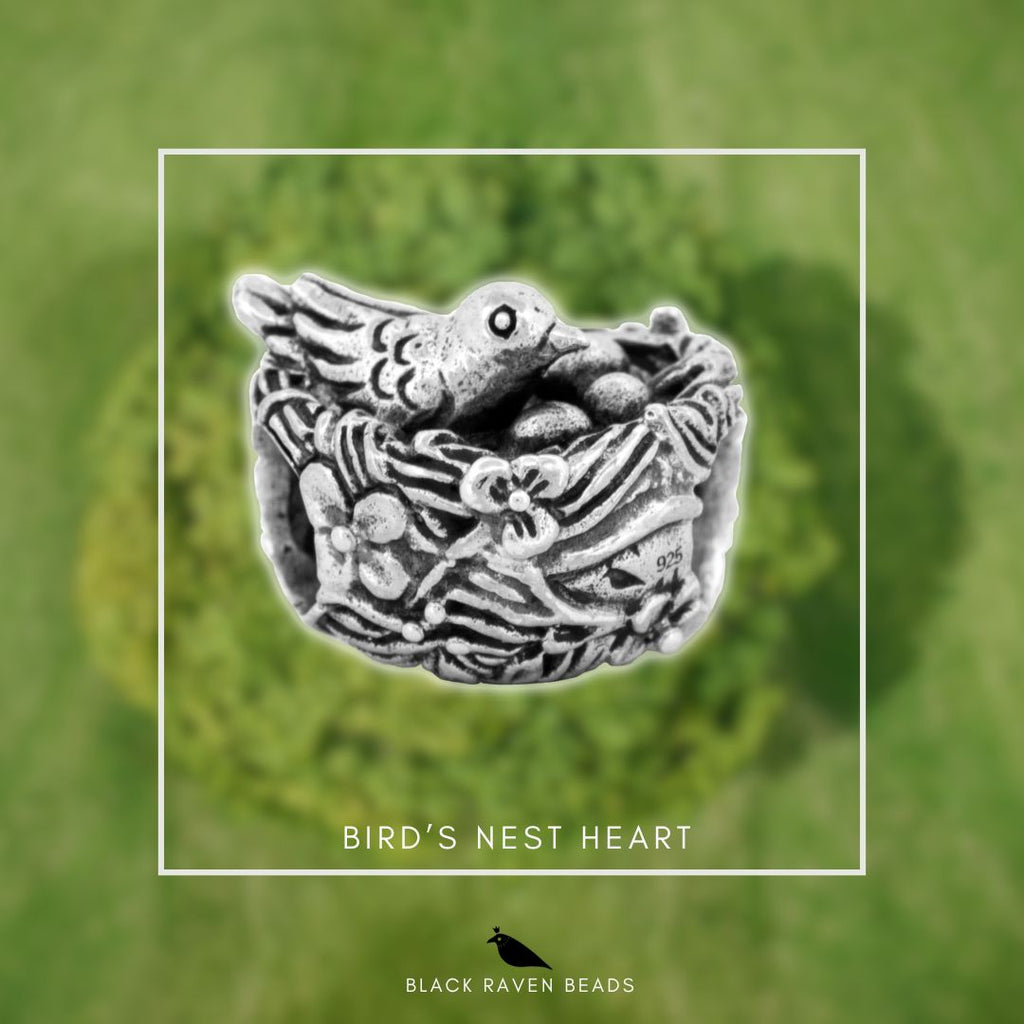 Black Raven Bird's Nest Heart