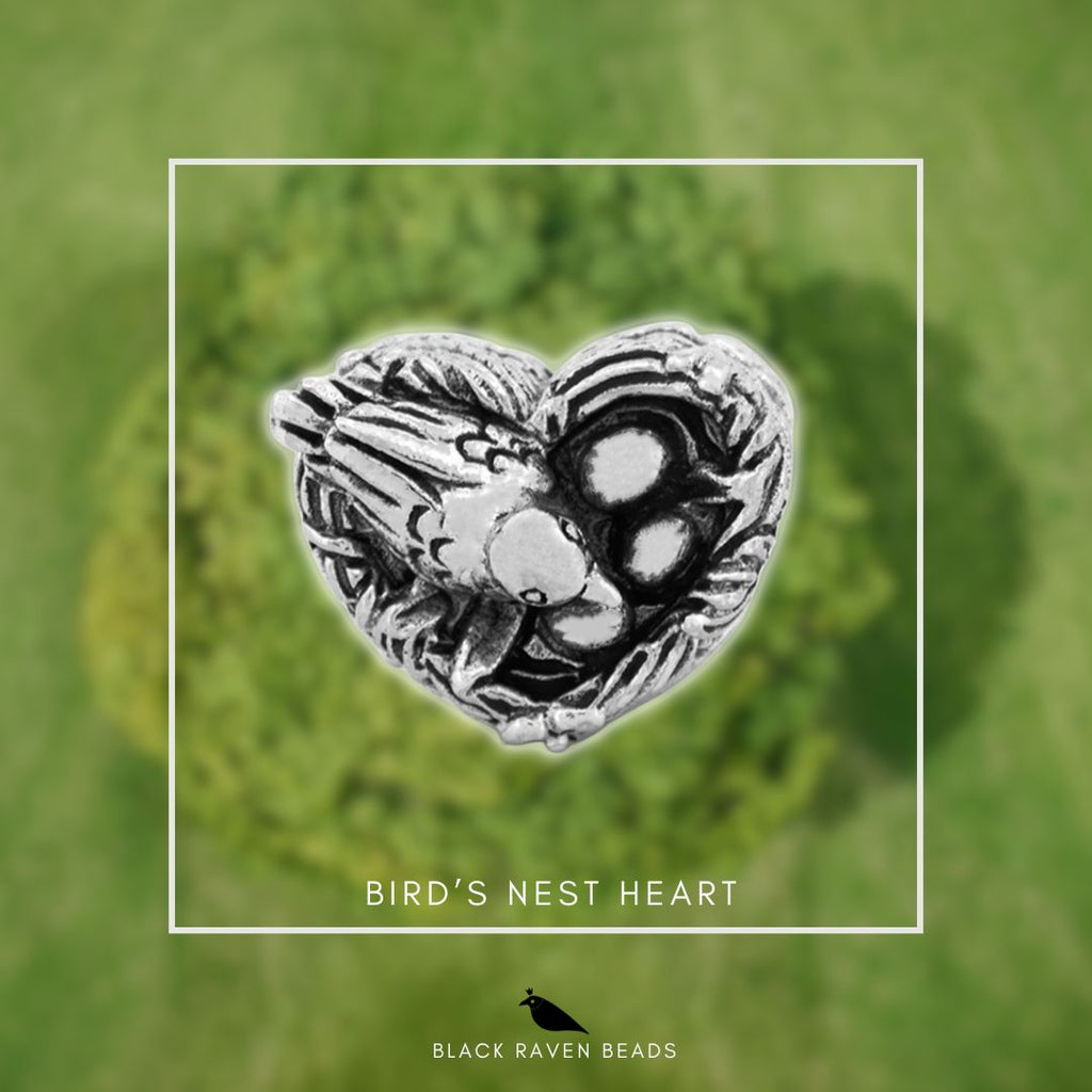 Black Raven Bird's Nest Heart