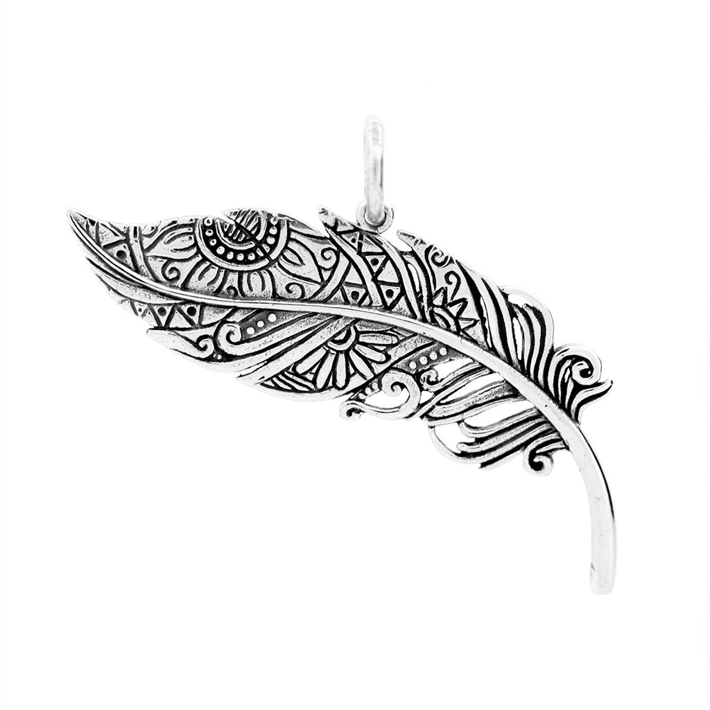 Black Raven Summer Feather Pendant