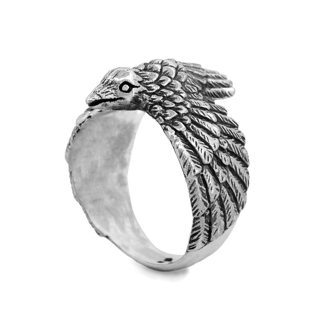 Black Raven Wings of Raven Ring - Size 7