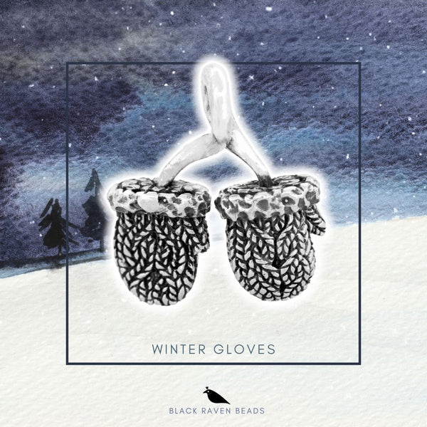 Black Raven Winter Gloves