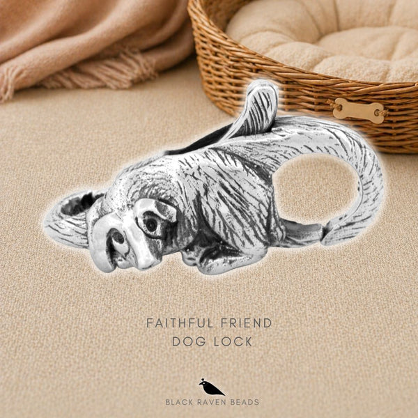 Black Raven Faithful Friend Dog Lock