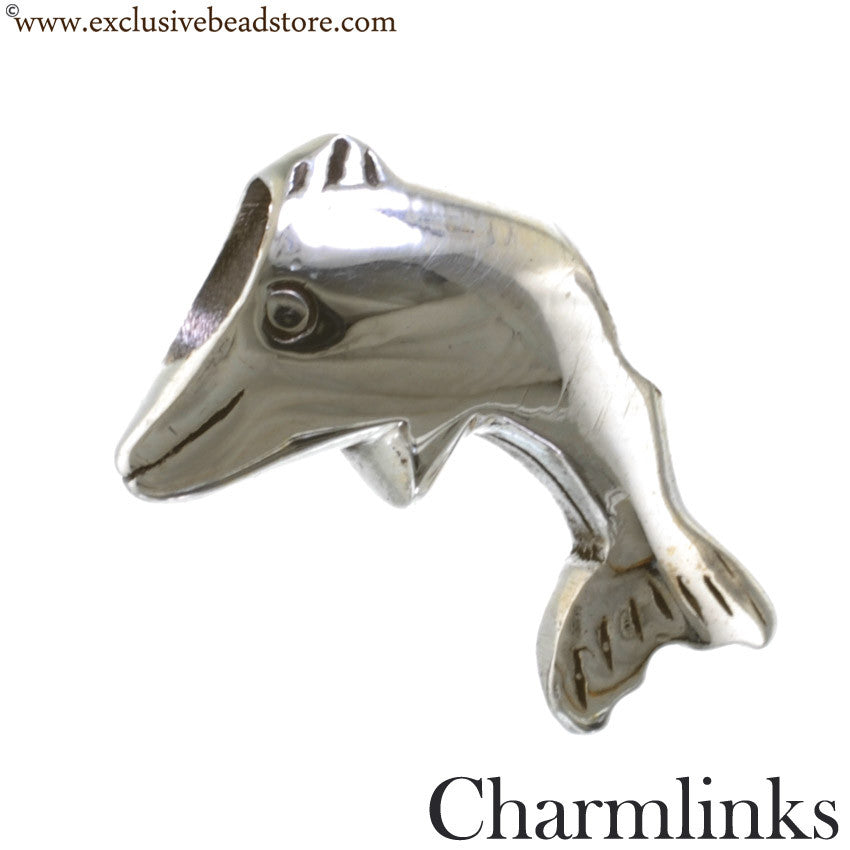 Charmlinks Silver Bead Dolphin