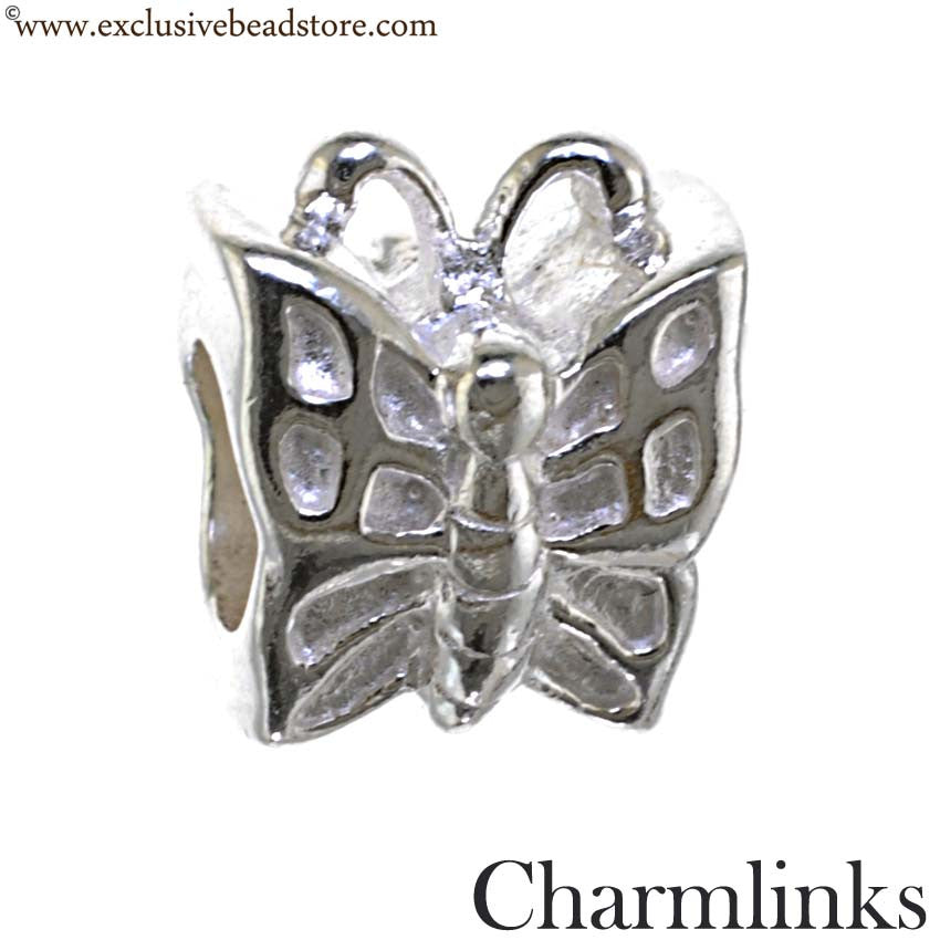 Charmlinks Silver Bead Butterfly