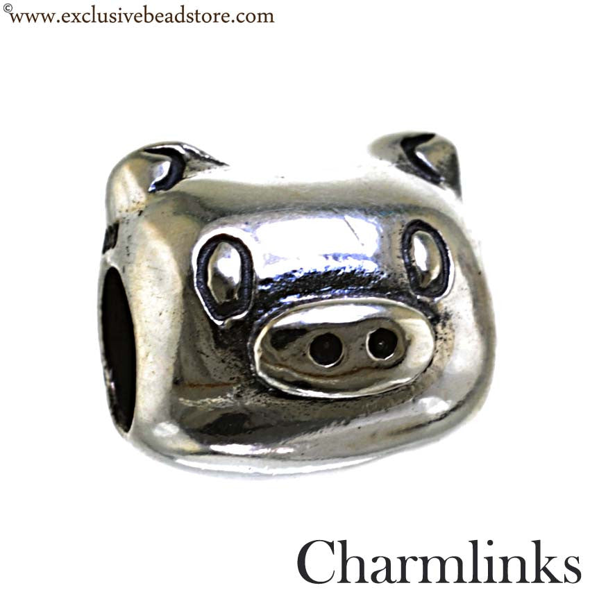 Charmlinks Silver Bead Pig