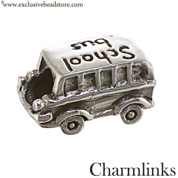 Charmlinks Silver Bead School Bus