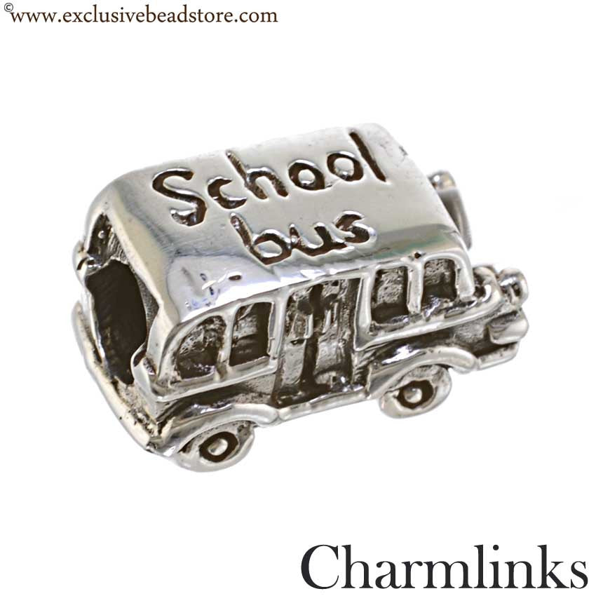 Charmlinks Silver Bead School Bus