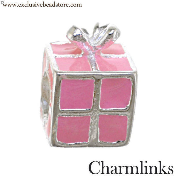 Charmlinks Silver and Enamel Present Bead