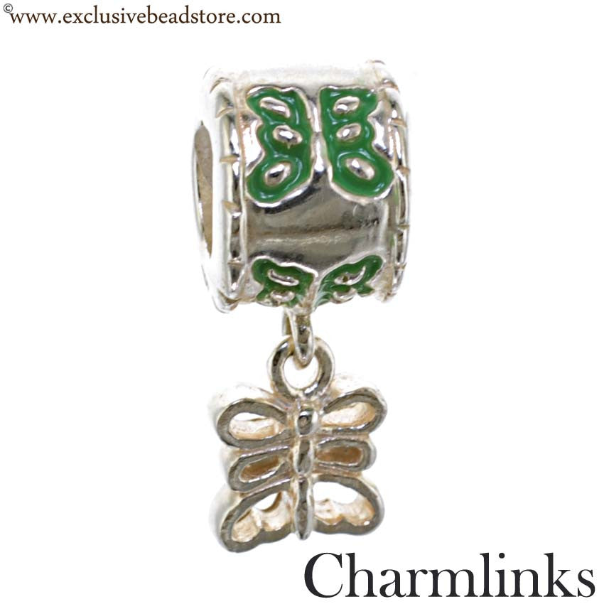 Charmlinks Silver Dangling Butterfly Bead
