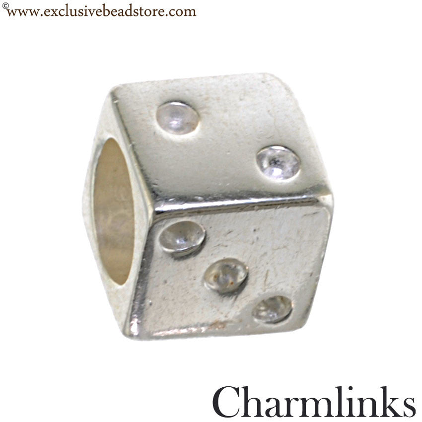 Charmlinks Silver Dice Bead