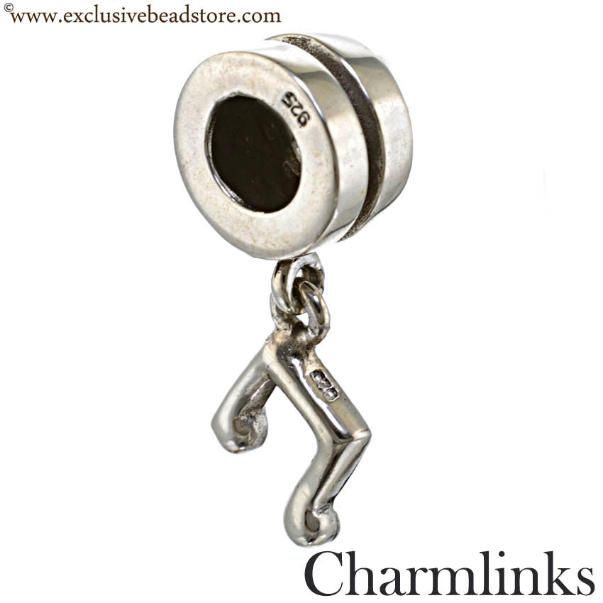 Charmlinks Silver Dangling Music Note Bead