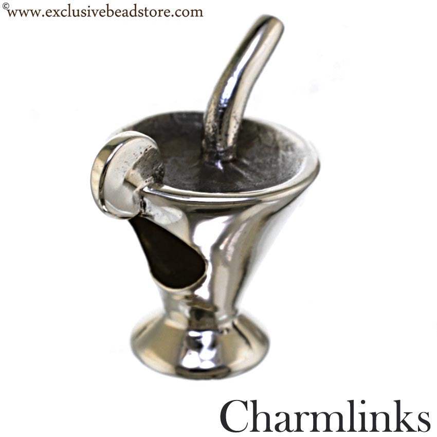 Charmlinks Silver Cocktail Glass Bead