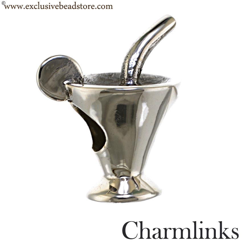 Charmlinks Silver Cocktail Glass Bead
