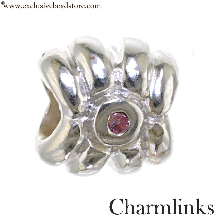 Charmlinks Silver and Cubic Zirconia Bead