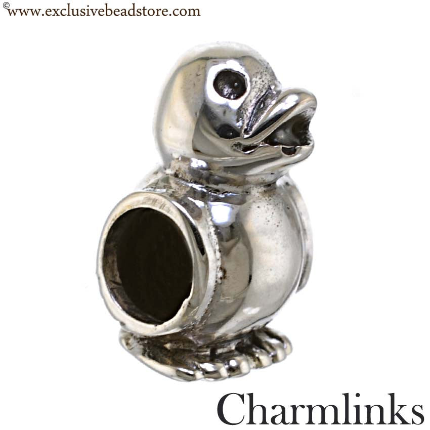 Charmlinks Silver Duck Bead