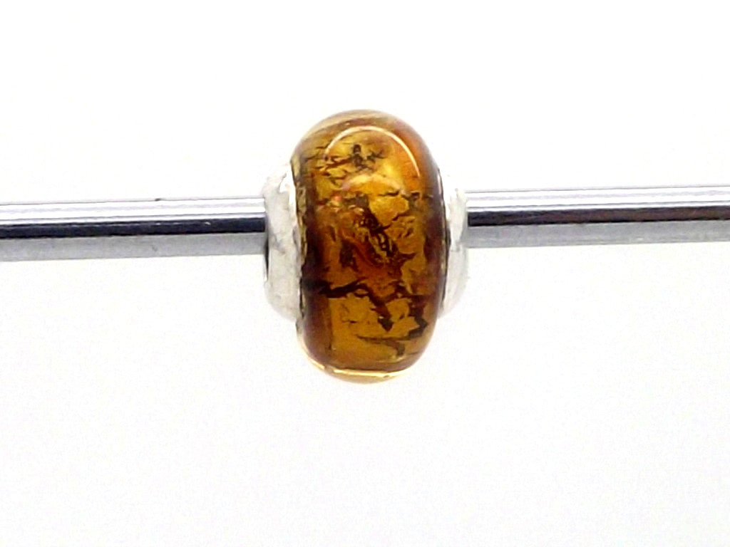 Charmlinks Gold Effect Glass Bead - Exclusive Bead Store