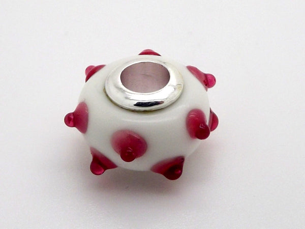 Charmlinks Red Perky Glass Bead