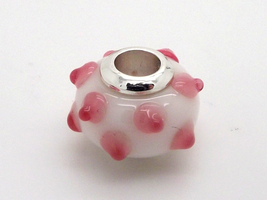 Charmlinks Pink Perky Glass Bead