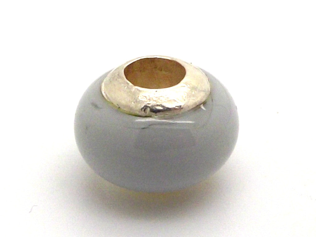 Charmlinks Opaque White Glass Bead