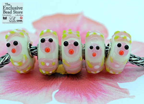 Exclusive Bead Jungle Critters 'Coco the Caterpillar' Retired (pink and white)