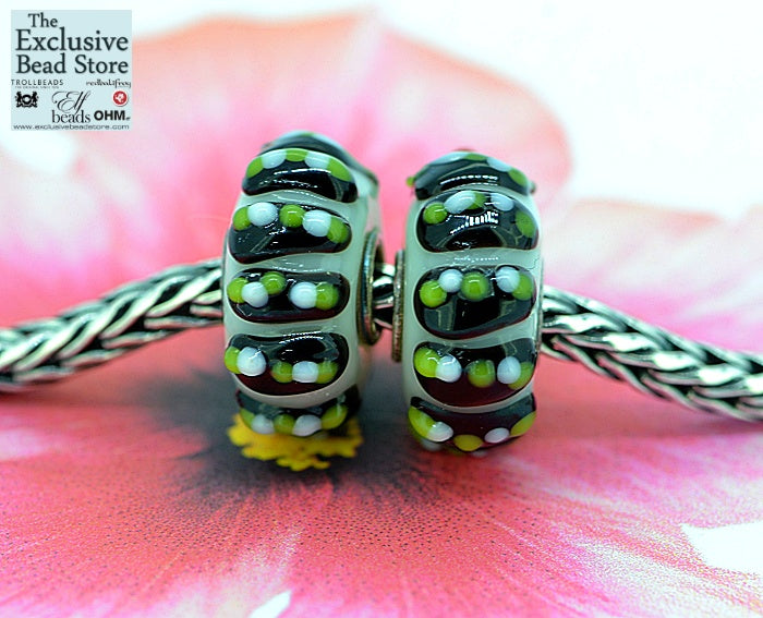 Exclusive Bead Jungle Critters 'Curtis the Caterpillar' Retired (black and white)