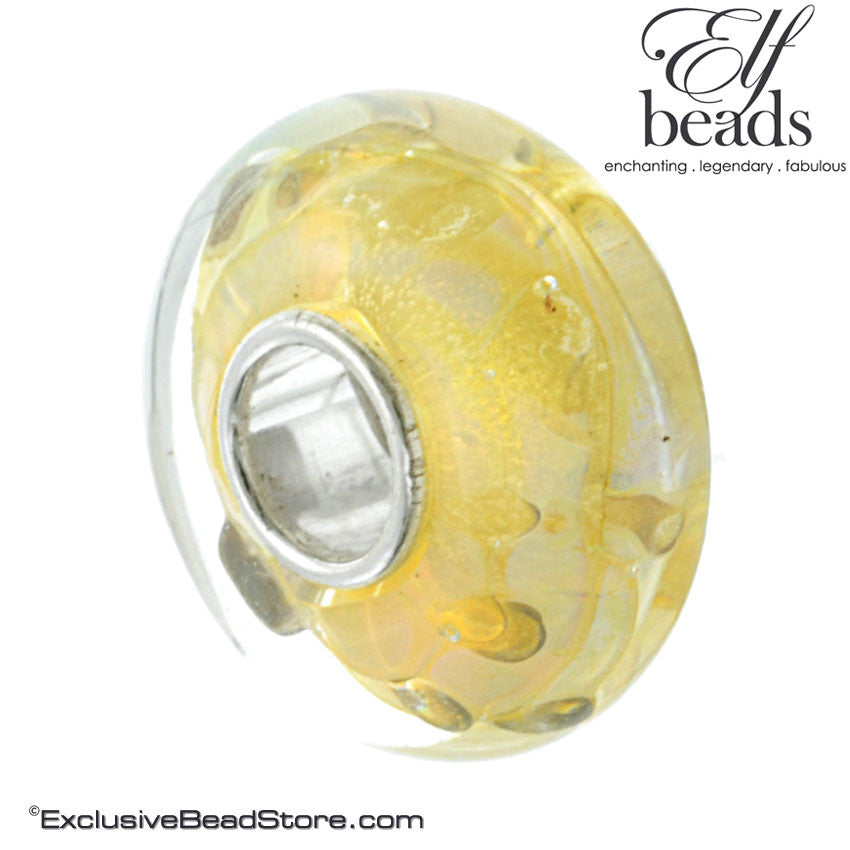 Elfbeads Retired G140053 Sunny Freckles Glass Bead