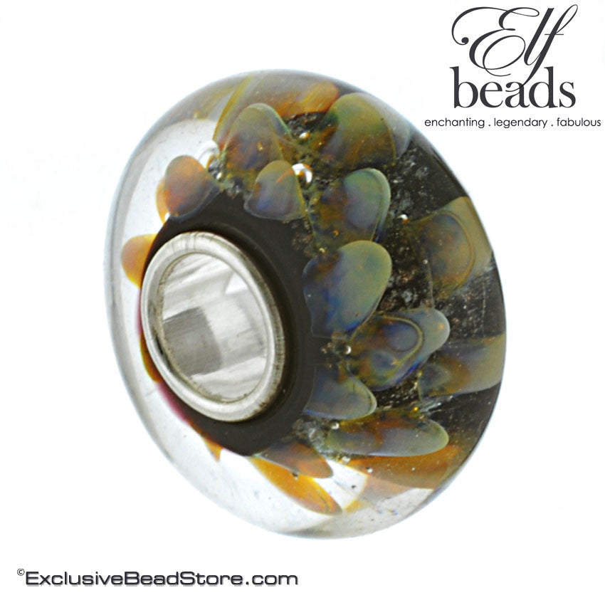 Elfbeads Retired G140057 Nebula Goldmine Glass Bead