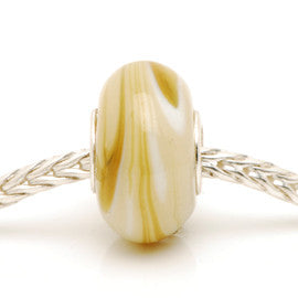 Charlotte Borgen Beige Glass Bead - Exclusive Bead Store