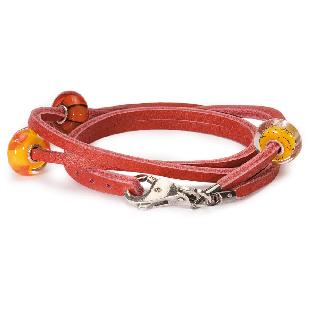 Trollbeads Red Leather Bracelet