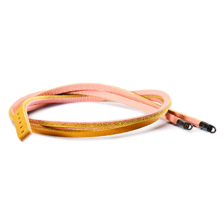 Trollbeads Yellow/Light Pink Leather Bracelet