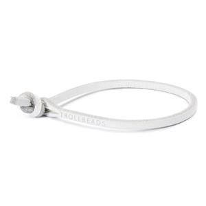 Trollbeads Single Leather Bracelet, White - RETIRED 2023